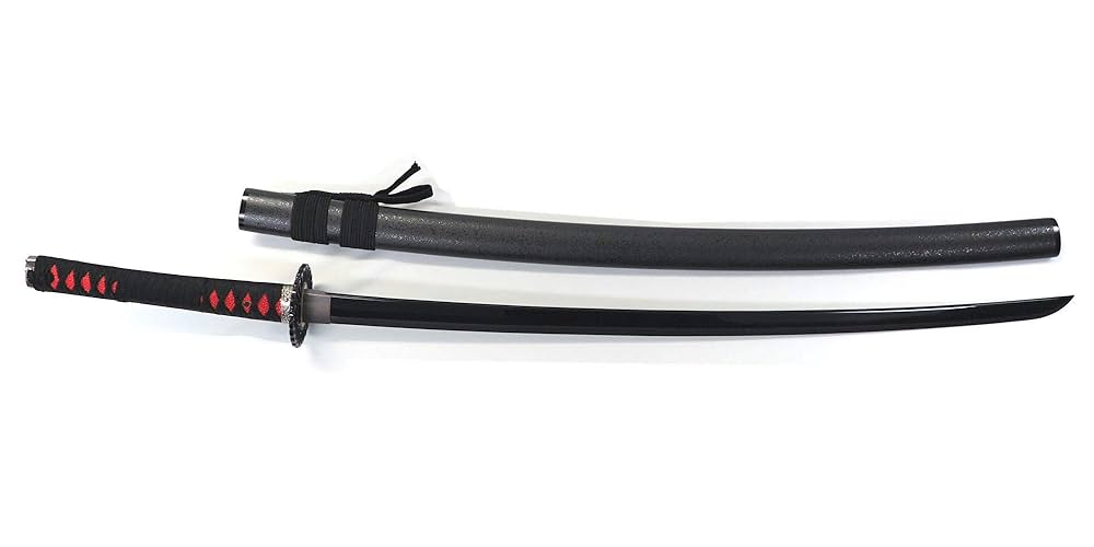 鋼の刃 黒い柄の刀 Amazon.co.jp: ［模造刀］鬼刃（きば）水輪刀 Z0052 白×青柄 黒